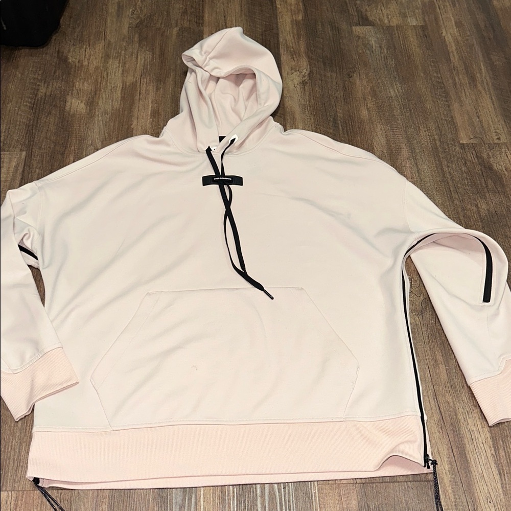 On Cloud Performance Tech Hoodie Pullover Workout Running Logo Peach sz L